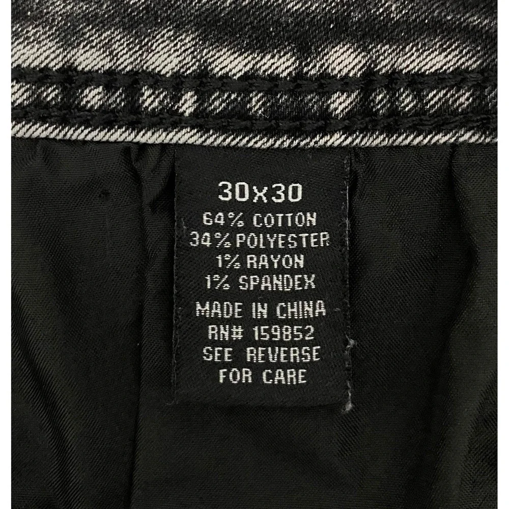Smoke &‎ Ash Premium Denim Jeans Mens 30x30 Acid Wash Slim Fit Cotton Blend
